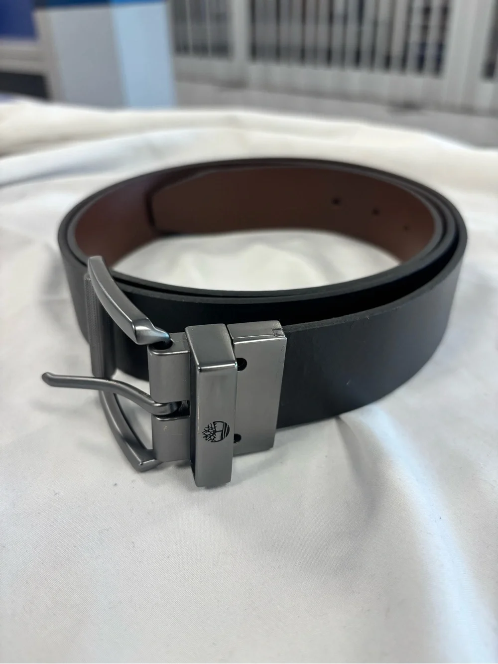 Timberland Black Genuine Leather Wide Men's Belt